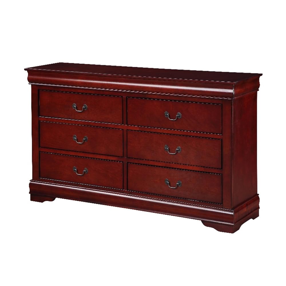 Louis Philippe III 6 Drawers Dresser in Cherry