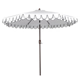 9Ft Elegant Valance Patio Umbrella, Outdoor Umbrellas for Patio with Tilt and Crank Systerm
