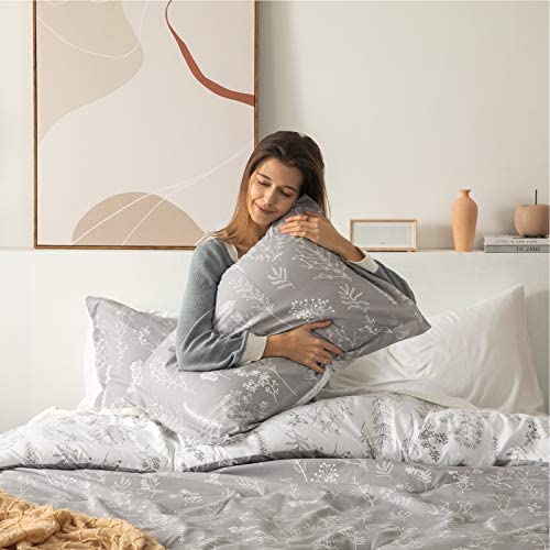 Twin XL Comforter Set Dorm Bedding - Lavender Comforter, Floral Twin Extra Long