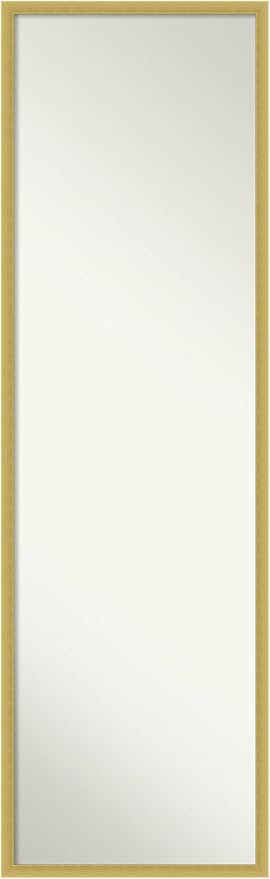 Wood Door Wall Mirror, Full Length Mirror (51.75 x 17.75 in.), Townhouse Gold Full Body