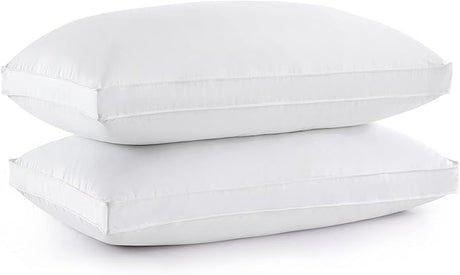 Goose Feathers and Down White Pillows with 100% Soft Cotton Cover, Bed Sleeping Hotel