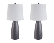 Shavontae Modern Table Lamp Set - 27.5" Gray Poly Lamps (2-Pack)