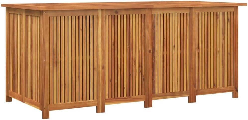 Large Solid Acacia Wood Garden Storage Box with Plenty of Water Resistant Liner