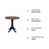 36-Inch Round by 36-Inch High Top Ped Table, Black/Cherry