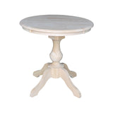 International Concepts 30" Round Top Pedestal Table-28.9" H, Unfinished