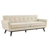 Engage Herringbone Fabric Sofa, Beige