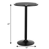 40-Inch Height Modern Style Round Top Standing Circular Cocktail Table Suitable