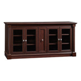 Traditional Engineered Wood & Tempered Glass Credenza TV Stand for TVs up to 70" with 4 Adjustable Shelves