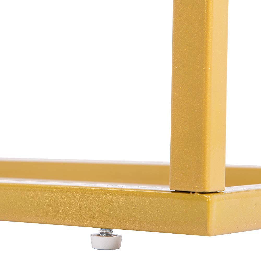 Gold Console Table,Narrow Entryway Table with Marble Top and Accent Metal Frame,