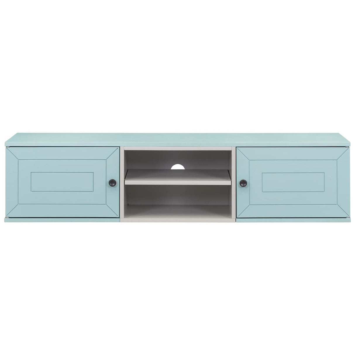 Floating TV Stand, Wall Mounted Entertainment Center with Storage and Open Shelf