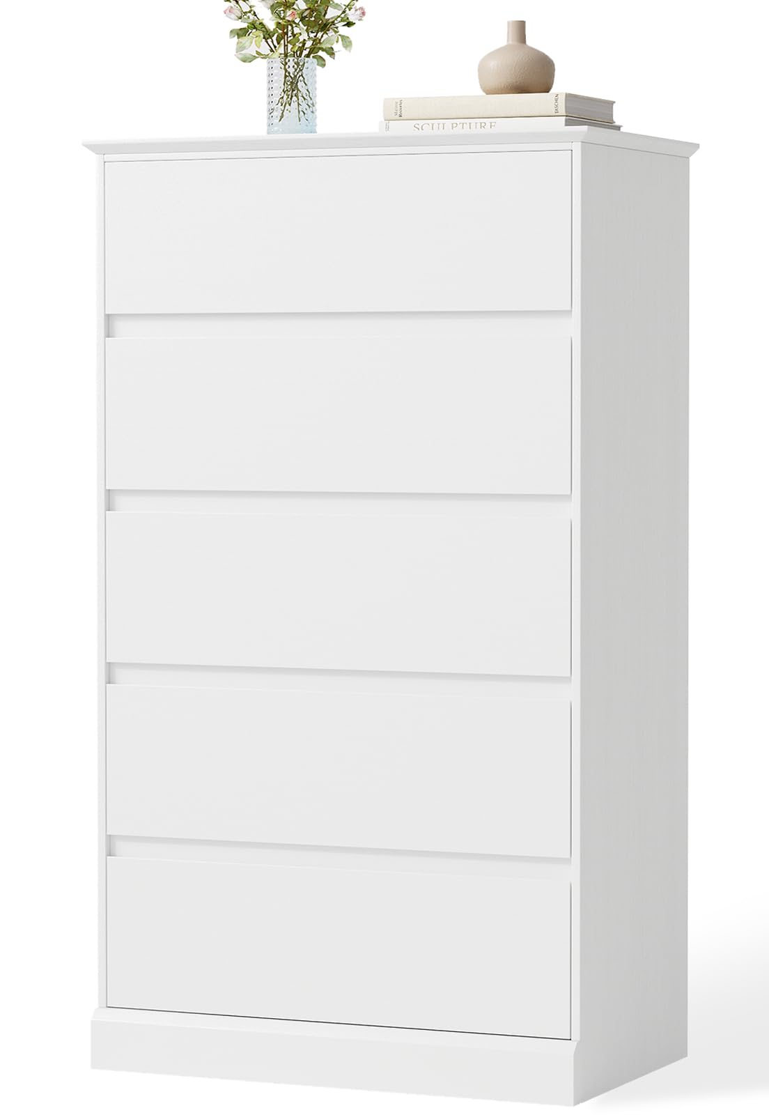 Bedroom, White Dresser, 5 Drawer Dresser