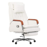 Cameron Massage Chair Genuine Leather Managerial Executive Office Chair Ergonomic