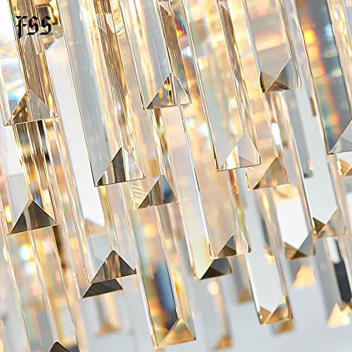 Pendant Light , Pendant Ceiling Light Modern Crystal Chrome Rectangle Round