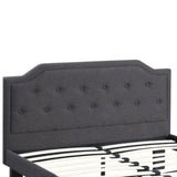 Ash Glorious Upholstered Wooden Twin Bed, Black