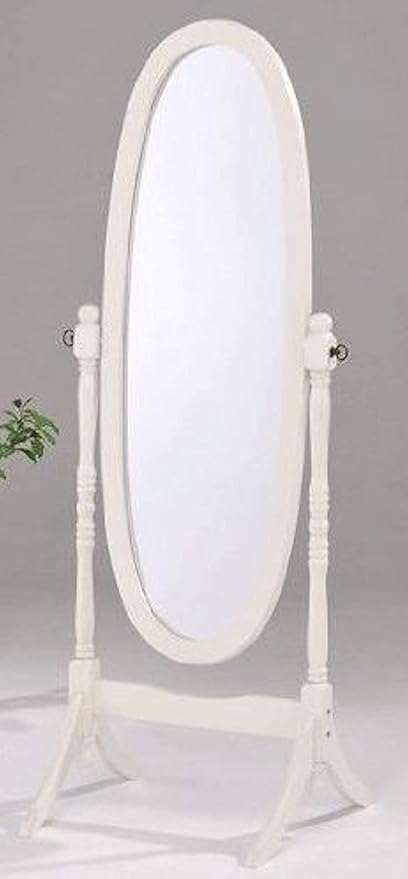 Swivel Full Length Wood Cheval Floor Mirror, Cherry Finish New