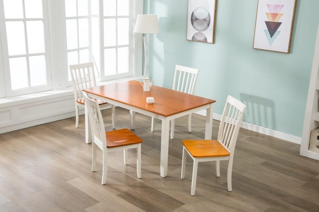 Bloomington Dining Table, White/Honey Oak