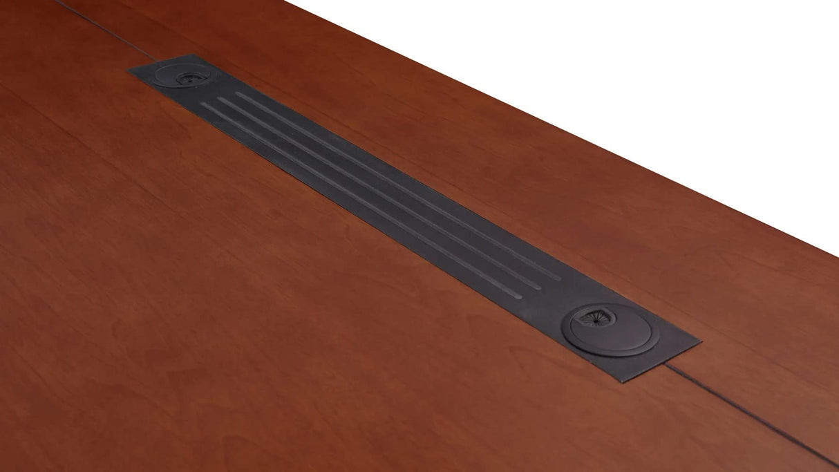 Furniture Modern 79" Ford Executive Desk with Right Return and Filing Cabinets - Light Wood