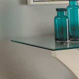 Tri Contemporary Glass Top Console Table in White and Gray