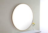 Eternity 32" Round Metal Frame Mirror in Silver