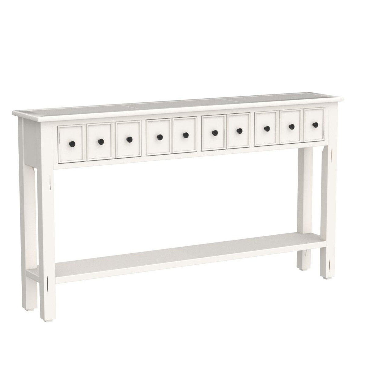 60" Long Console Table Sideboard with 2 Storage Drawers and Bottom Shelf for Living Room,