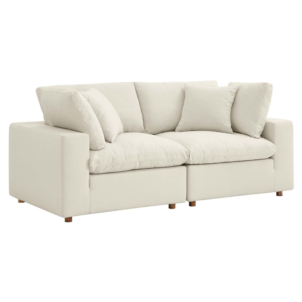 Commix Down-Filled Overstuffed Upholstered Loveseat