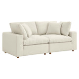 Commix Down-Filled Overstuffed Upholstered Loveseat