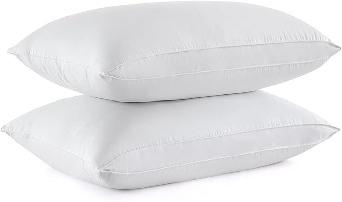 Goose Feathers and Down White Pillows with 100% Cotton Cover, Bed Sleeping Hotel