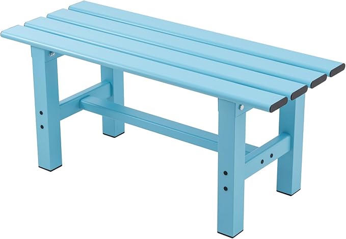 70 Inches Aluminum Outdoor Weatherproof Bench Backless, 550 LBS Bearing Capacity