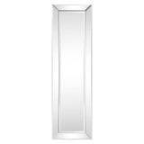 Empire Art Direct Moderno Cheval, Solid Wood Frame with 1"-Beveled Center Full Length Modern Mirror for Bathroom,Bedroom,Living Room,Ready to Stand on The Floor, 18" x 64", Clear