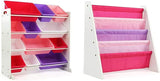 Kids' Toy and Book Storage Bundle (Pink, Purple and White)