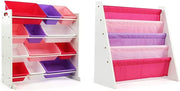 Kids' Toy and Book Storage Bundle (Pink, Purple and White)