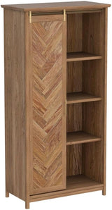 Coral Cape Storage Pantry Cabinet, L: 34.84" x W: 17.64" x H: 66.97"