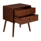 Mid Century Modern Wood Nightstand Side Table Bedroom Storage Drawer Bedside End Table