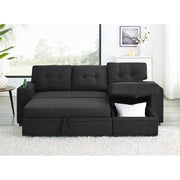 Upholstery Polyester Blend Fabric Convertible Sectional Sleeper Sofa
