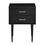 Olivia Modern 2-Drawer Rectangle Nightstand Bedroom Side End Accent Table, 20 Inch