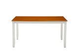 Bloomington Dining Table, White/Honey Oak