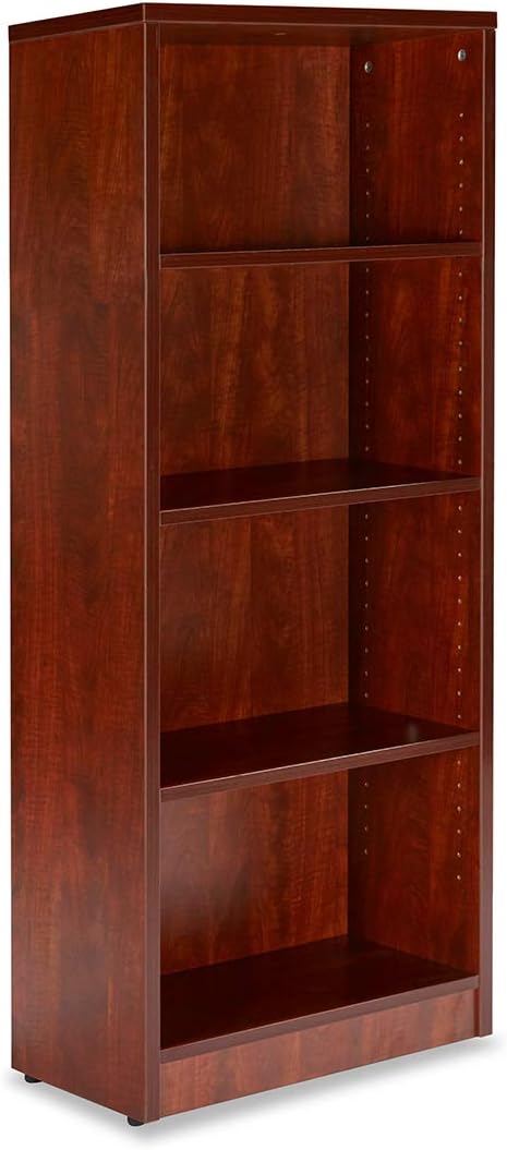 5 Shelf Wood Bookcase Freestanding Display Shelf Adjustable Layers Bookshelf for Home