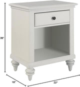 Bermuda White Night Stand by Home Styles