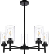 5-Light Farmhouse Chandelier for Dining Room Kitchen Island