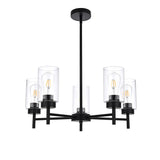 5-Light Farmhouse Chandelier for Dining Room Kitchen Island