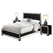 3-PC Nella Bedroom Set with Button Tufted Queen Bedframe