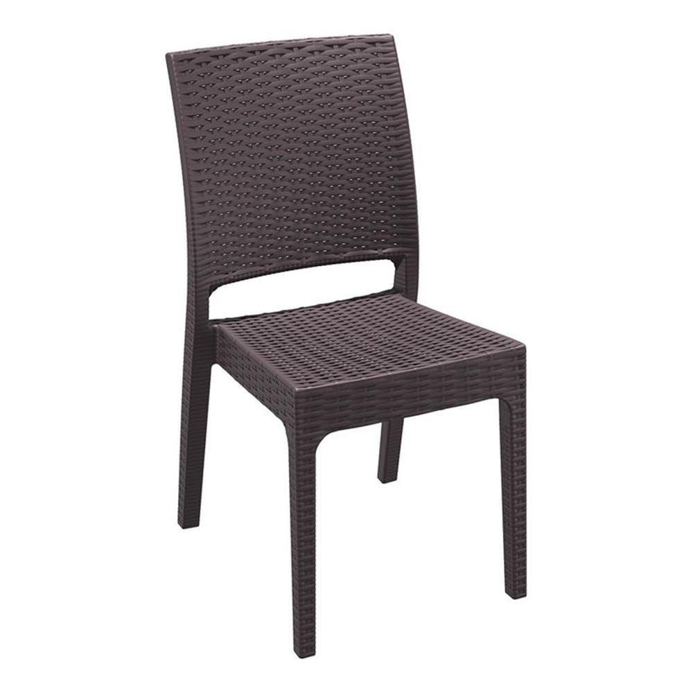 Compamia Orlando 7 Piece Wickerlook Patio Dining Set in Brown, Commercial Grade