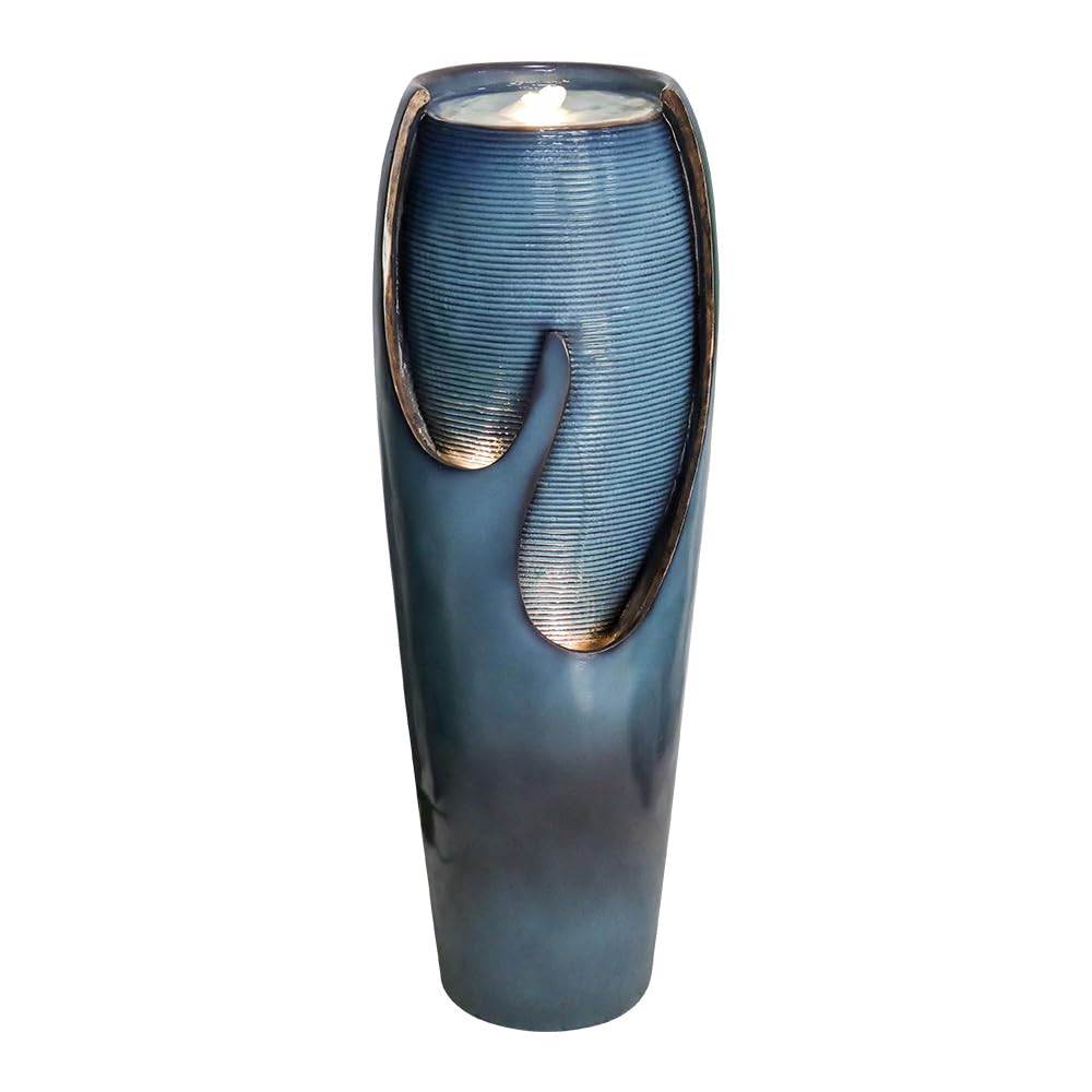 38.7”Tall Outdoor Water Fountains and Waterfalls - Indoor Water Urn Fountain