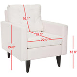 Safavieh Mercer Collection Curtis White Club Chair