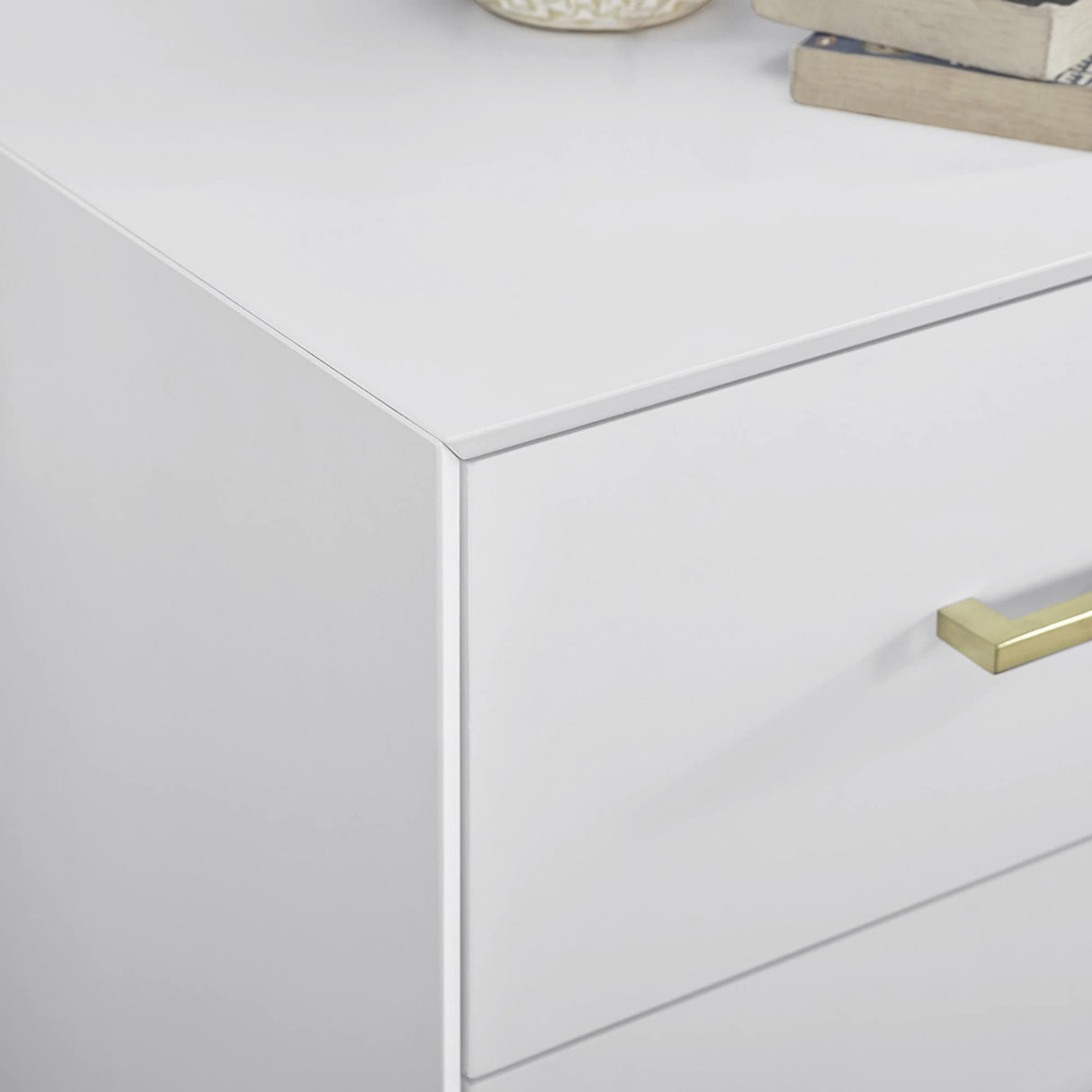 Metro Two Drawer Nightstand Bed Side Table, White