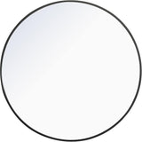 Eternity 32" Round Metal Frame Mirror in Silver