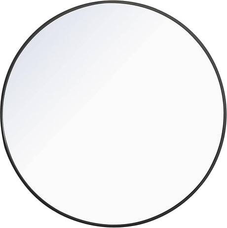 Eternity 32" Round Metal Frame Mirror in Silver