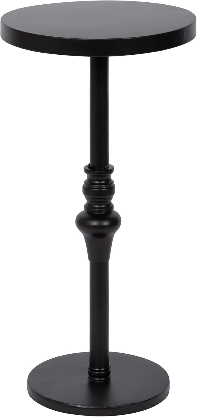 Stratton Round Pedestal Drink Table, 13 x 13 x 26, Bronze, Decorative Mini Table