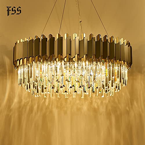 Pendant Light , Pendant Ceiling Light Modern Crystal Chrome Rectangle Round