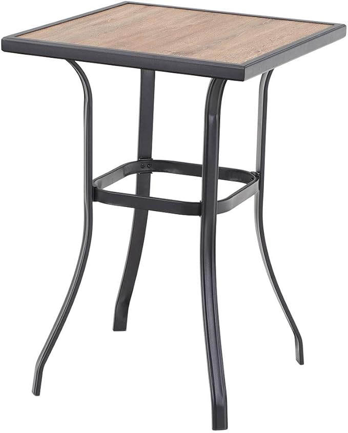 Outdoor Swivel Patio Bar Set of 9, Patio Bar Table and Chairs Set